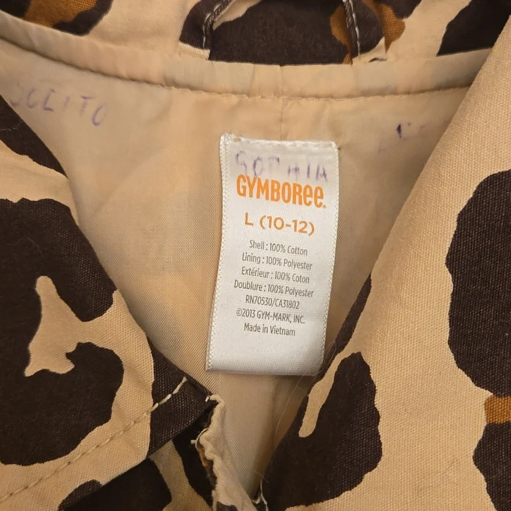 Gymboree Leopard Print Trench Coat
